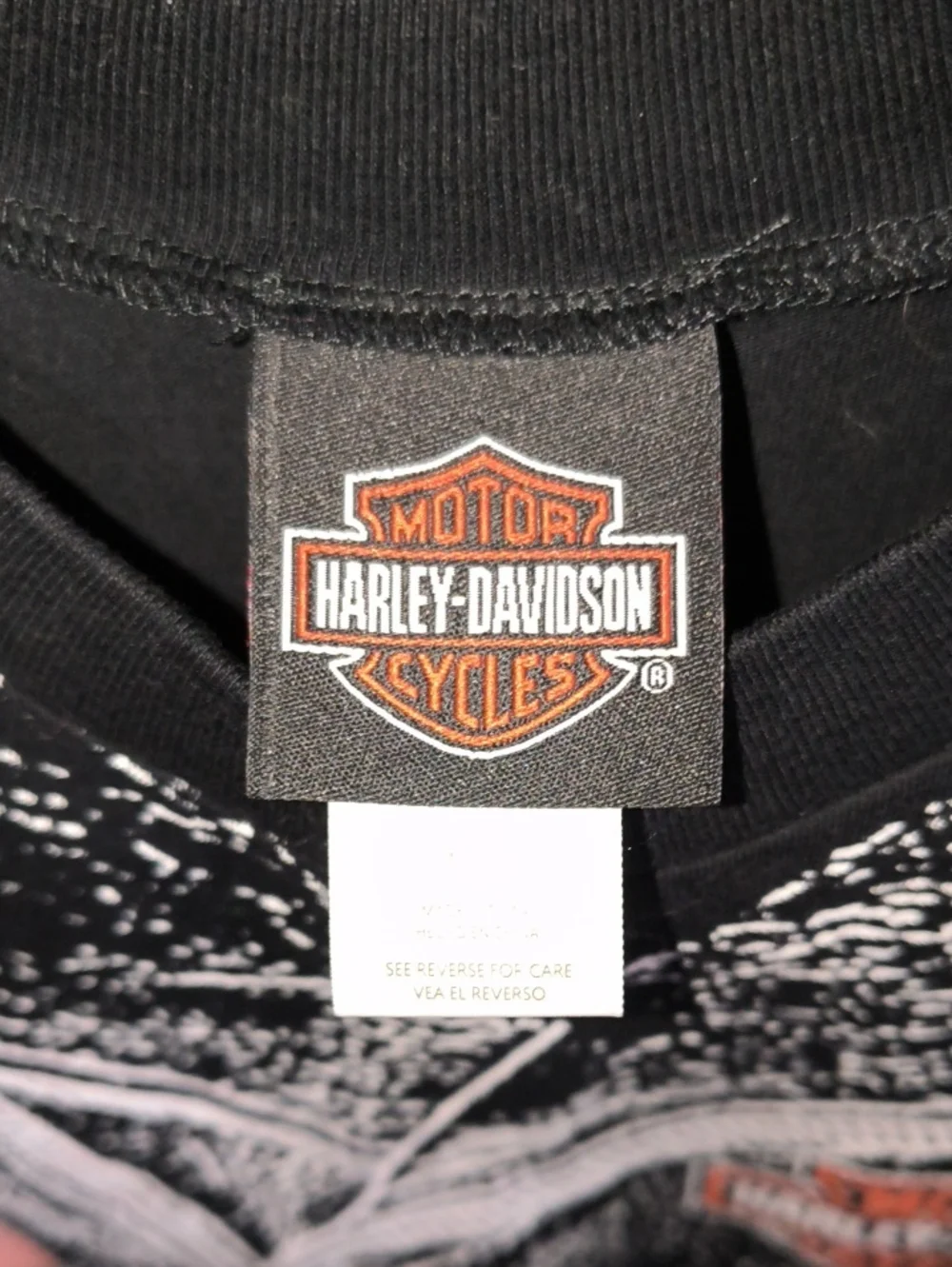 Harley-Davidson Big Boys' Size 8/10 Zipper Graphic T-Shirt Black 1092531